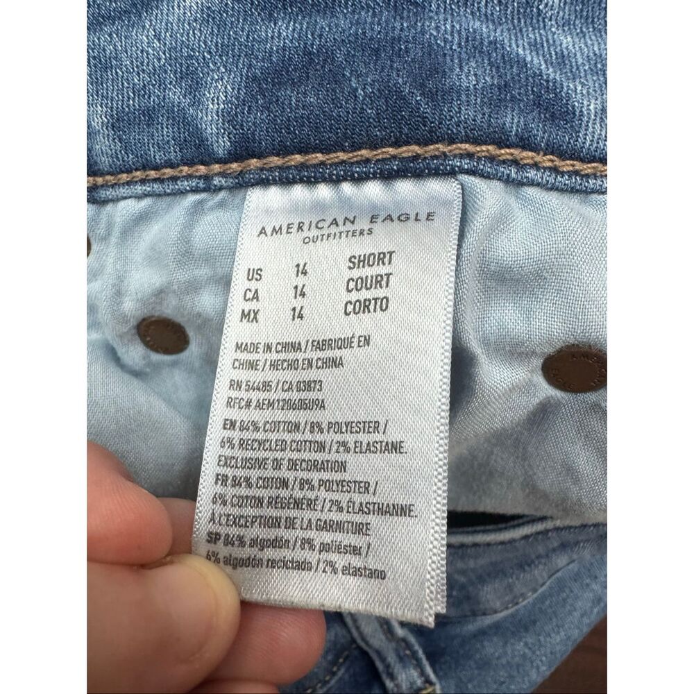 American Eagle Next Level Stretch The Stacked Jeans Size 14 Short - Picture 9 of 11